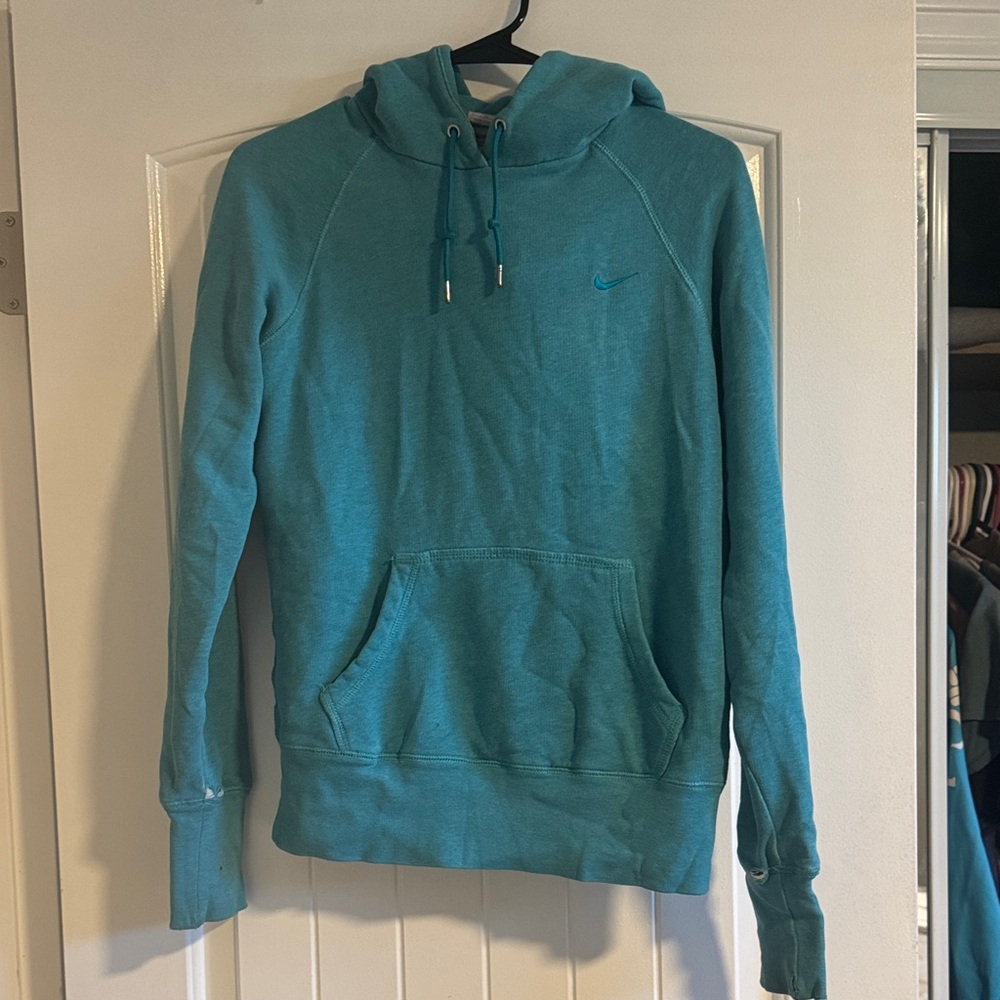 Blue Nike hooded sweatshirt